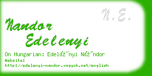 nandor edelenyi business card